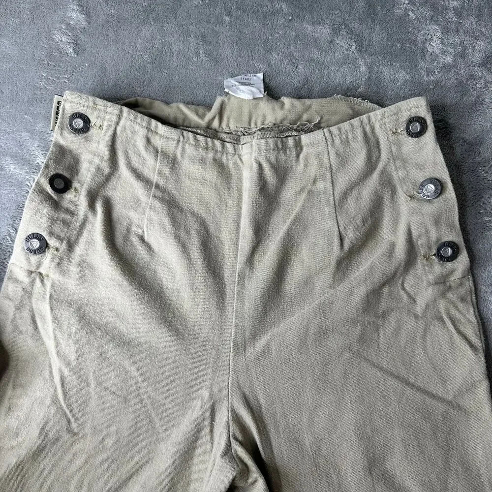 Vintage Kids Y2K 90s Guess Khaki Flat Front And Back Size Button Pant Size 12